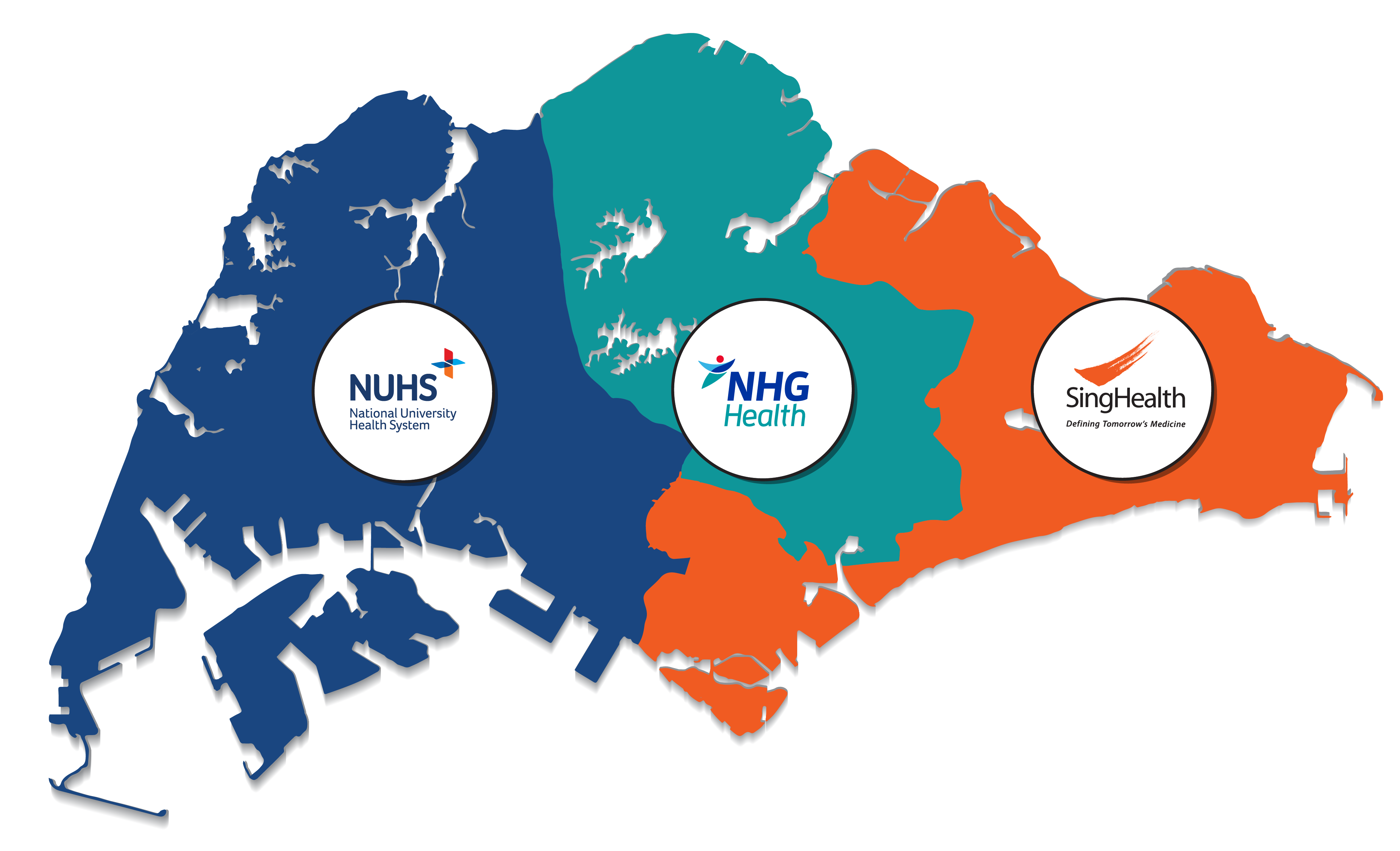 Singapore Healthcare Regions Map